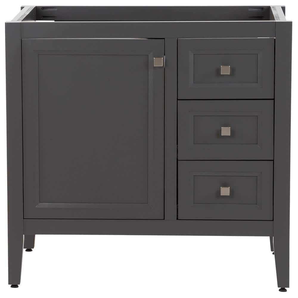 MOEN Darcy 36 in. W x 22 in. D x 34 in. H Freestanding Bath Vanity Cabinet without Top in Shale Gray