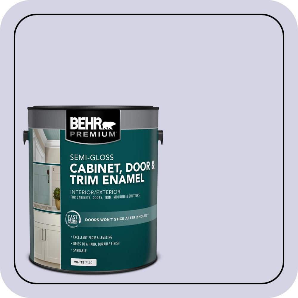BEHR PREMIUM 1 gal. #M550-2 Lavender Memory Semi-Gloss Enamel Interior/Exterior Cabinet, Door & Trim Paint