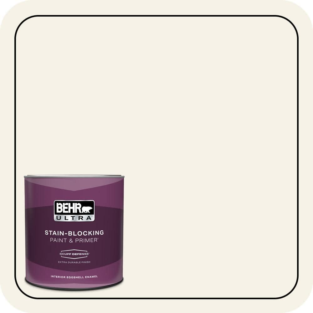 BEHR ULTRA 1 qt. #W-F-400 Swan Wing Extra Durable Eggshell Enamel Interior Paint & Primer