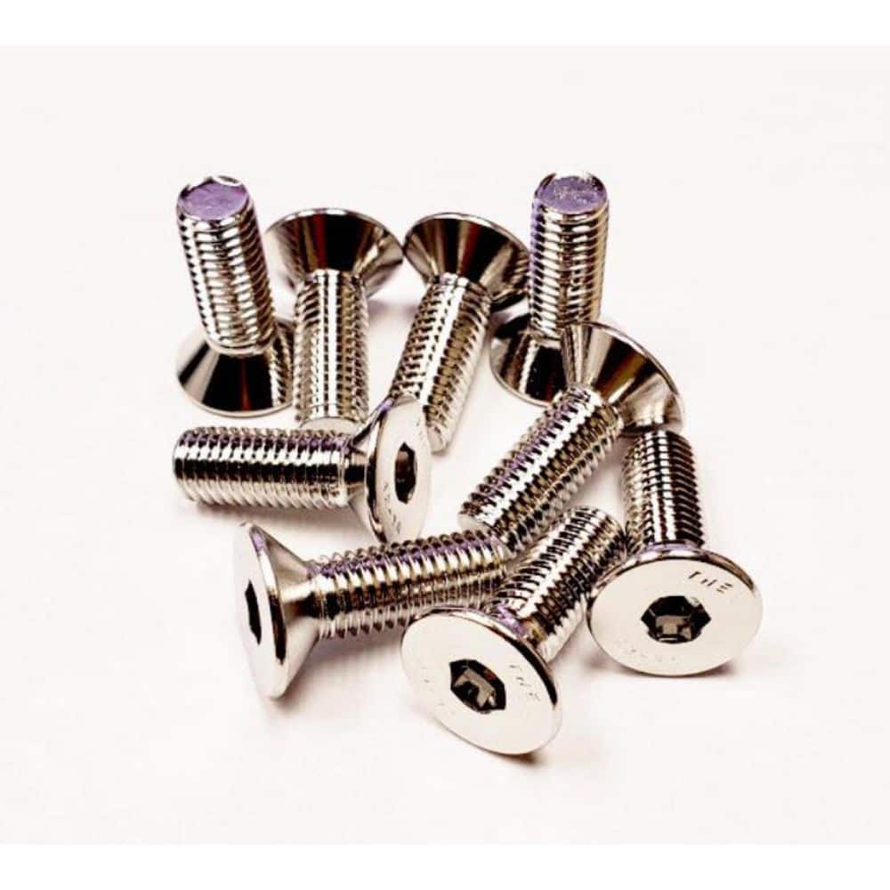 FOREVERBOLT 1/4 in. x 1-1/2 in. Hex Flat Head Stainless Steel Socket Head Cap Screws Treated with NL-19 (50-Pack) (1)