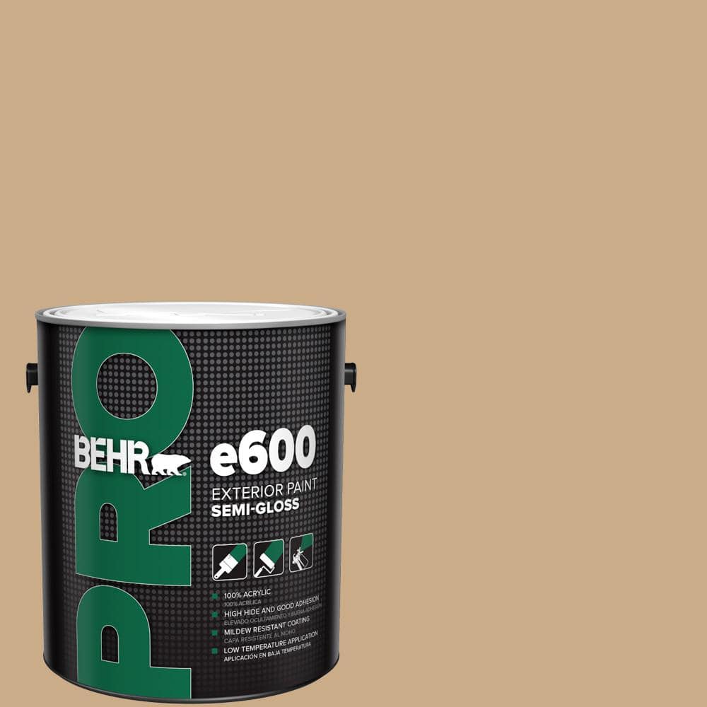 BEHR PRO 1 gal. #N280-4 Perfect Tan Semi-Gloss Exterior Paint