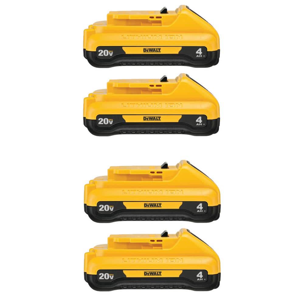 DEWALT 20V MAX Lithium-Ion 4.0Ah Compact Battery (4 -Pack)