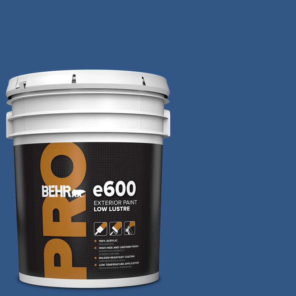 BEHR PRO 5 gal. #590B-7 Award Blue Low Luster Exterior Paint