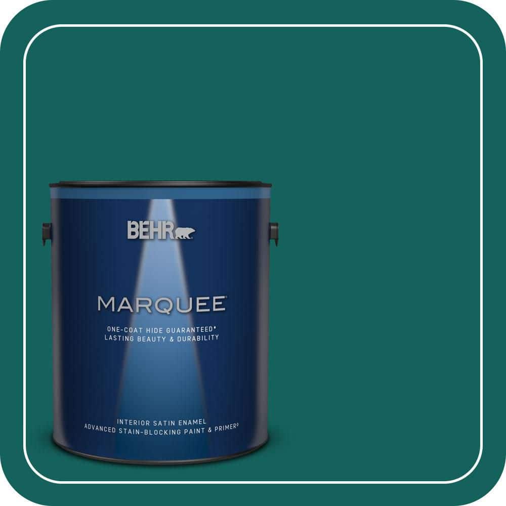 BEHR MARQUEE 1 gal. #S-H-490 Billiard Table Satin Enamel Interior Paint & Primer