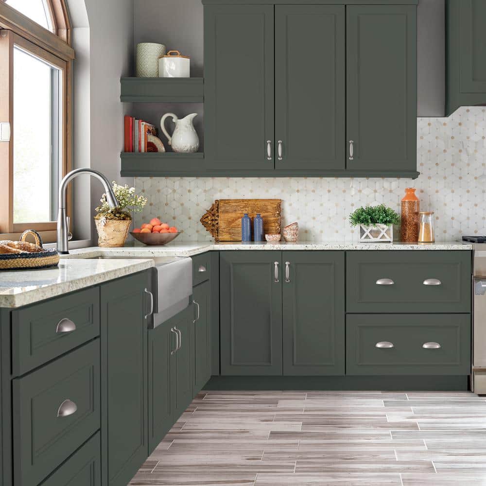 BEHR PREMIUM #N410-7 Enamel Interior/Exterior Cabinet, Door & Trim Paint (4)
