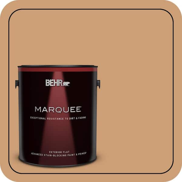 BEHR MARQUEE 1 gal. #S250-4 Fresh Croissant Flat Exterior Paint & Primer (2)