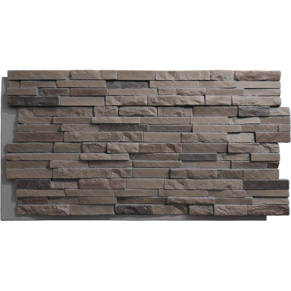 Ekena Millwork EverStone Eldorado Faux Stone Panel, 48"W x 25"H x 1"D, Earth Color (1)