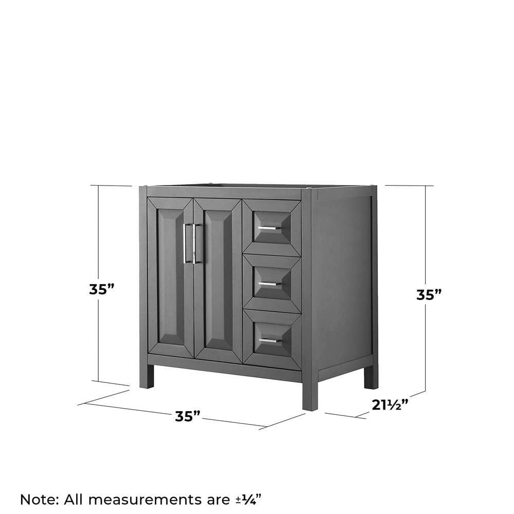 Wyndham Collection Daria Single Bathroom Vanity Cabinet Only Dark Gray (3)