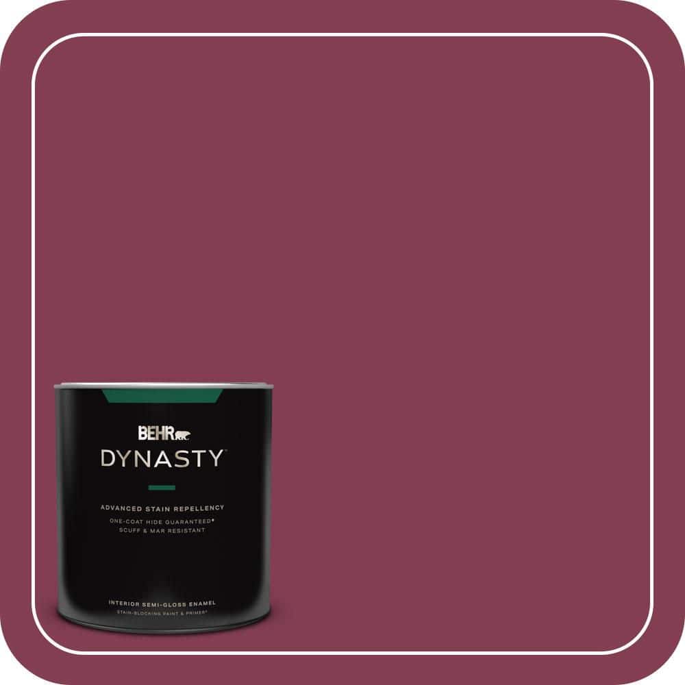 BEHR DYNASTY 1 qt. #S-H-100 Exotic Flowers Semi-Gloss Enamel Interior Stain-Blocking Paint and Primer