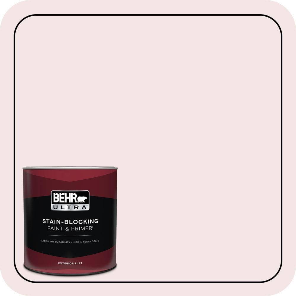 BEHR ULTRA 1 qt. #RD-W01 Pink Prism Flat Exterior Paint & Primer