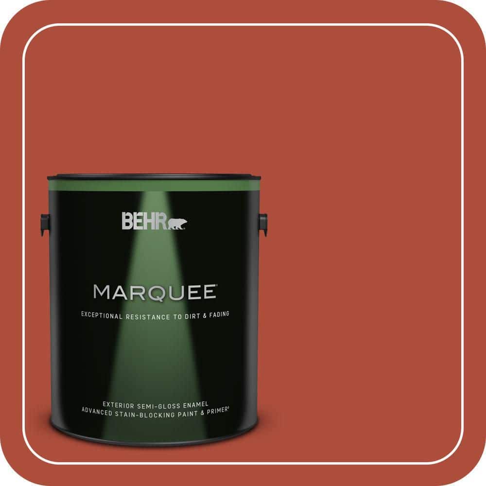 BEHR MARQUEE 1 gal. #MQ4-35 Torch Red Semi-Gloss Enamel Exterior Paint & Primer