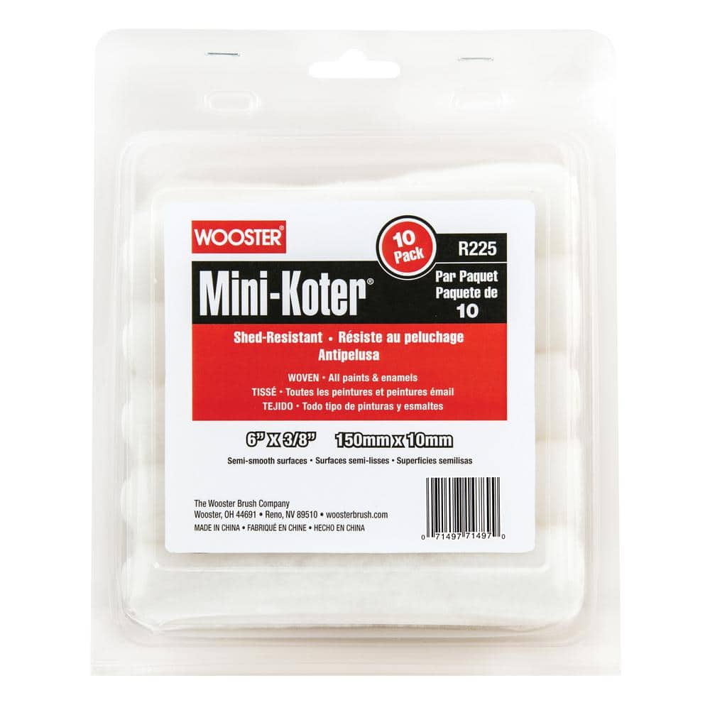 Wooster 6 in. x 3/8 in. Mini-Koter Woven Roller Cover (10-Pack) (1)