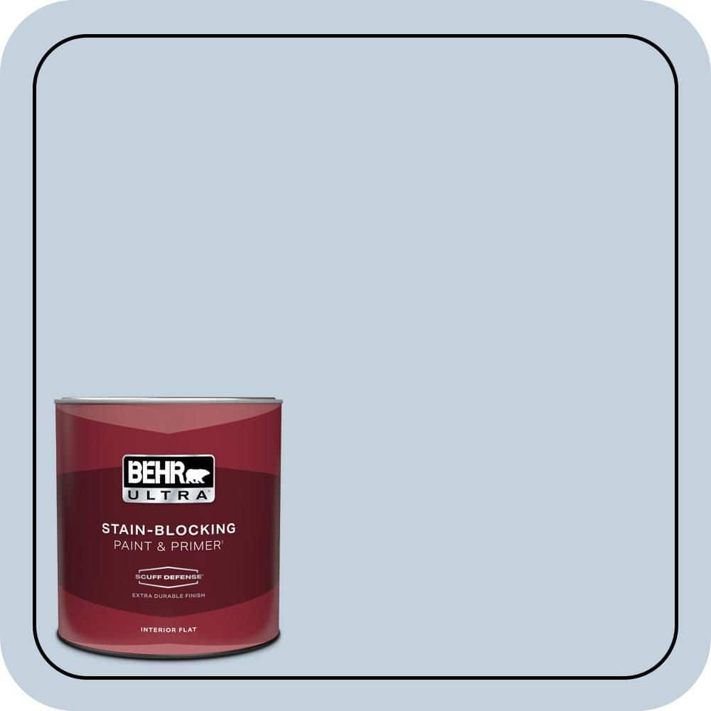 BEHR ULTRA 1 qt. #S530-1 Soaring Sky Extra Durable Flat Interior Paint & Primer