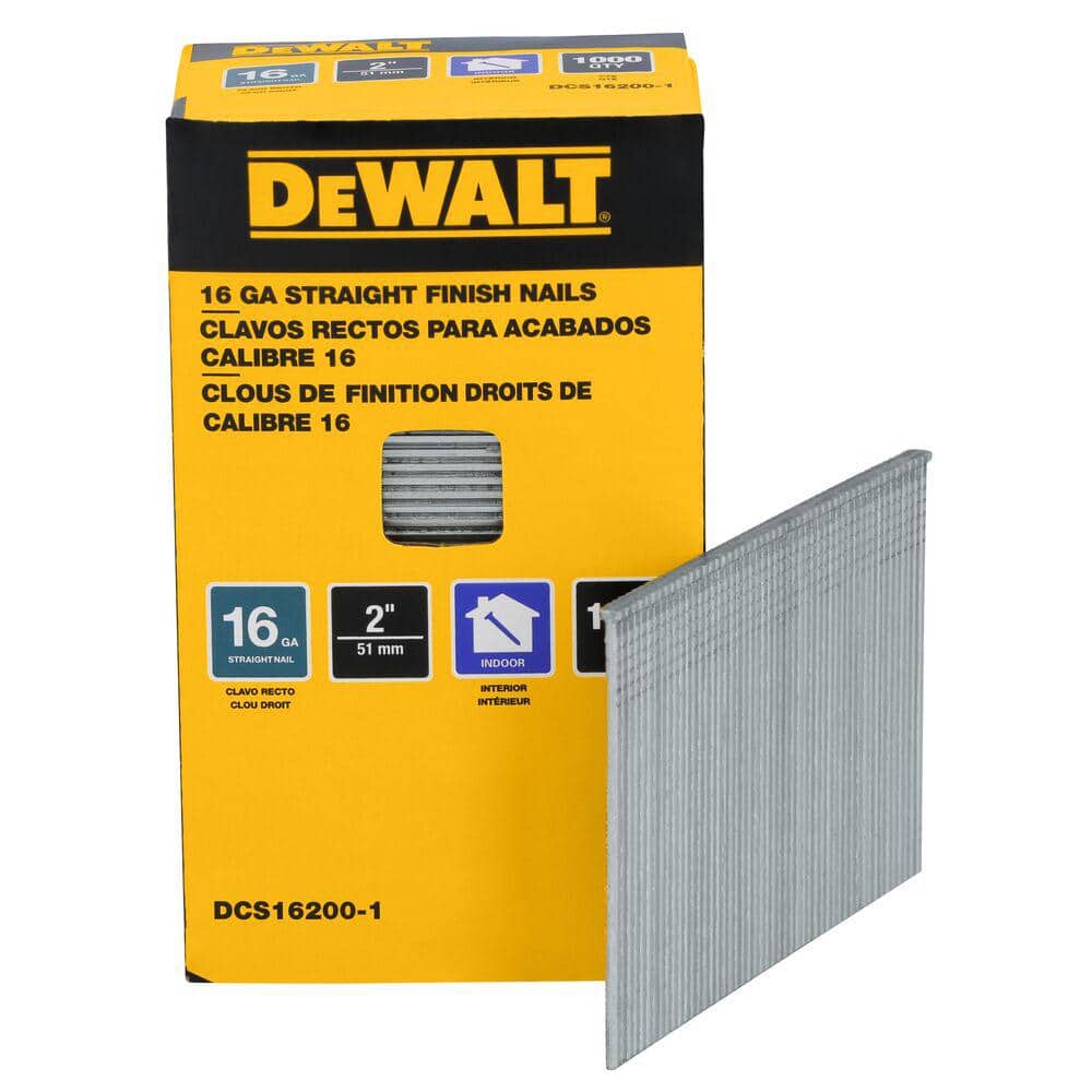 DEWALT 2 in. x 16 Gauge Glue Collated Straight Finish Nails (1000-Pack) (3)