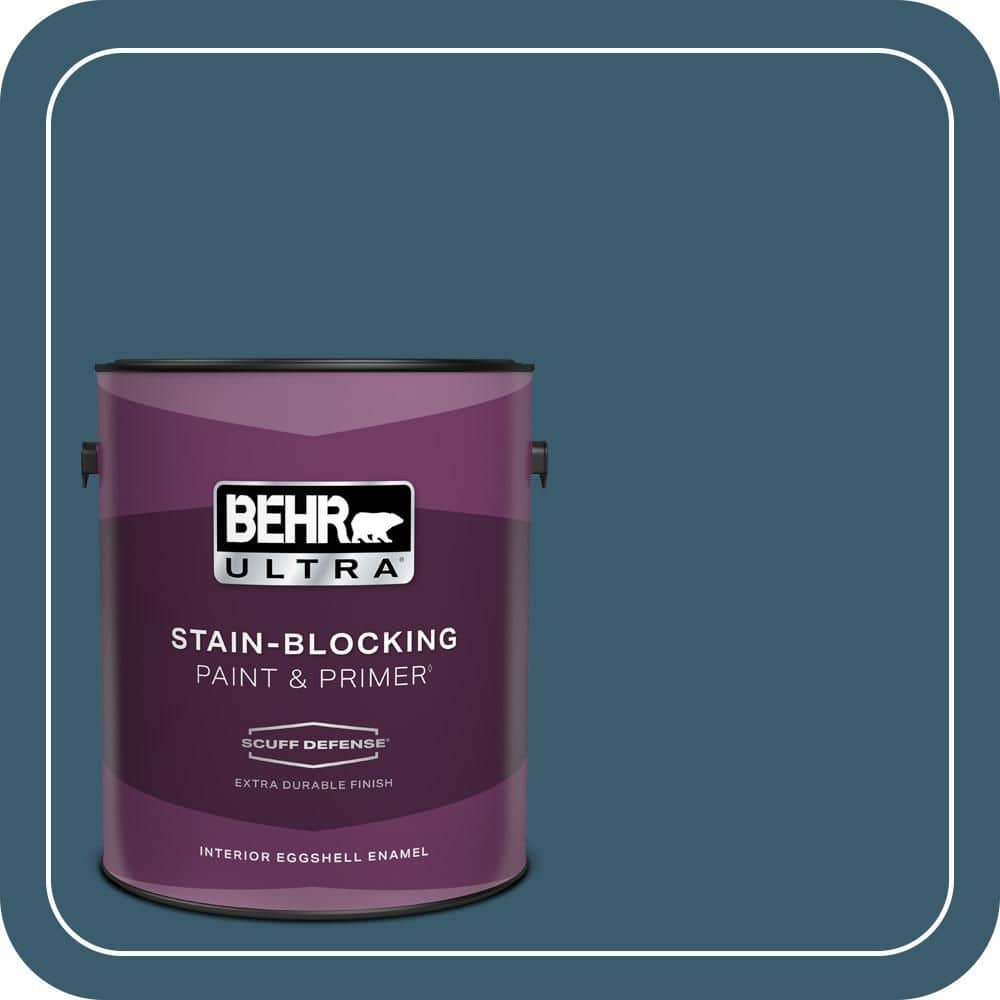 BEHR ULTRA 1 gal. #550F-7 Blue Spell Extra Durable Eggshell Enamel Interior Paint & Primer