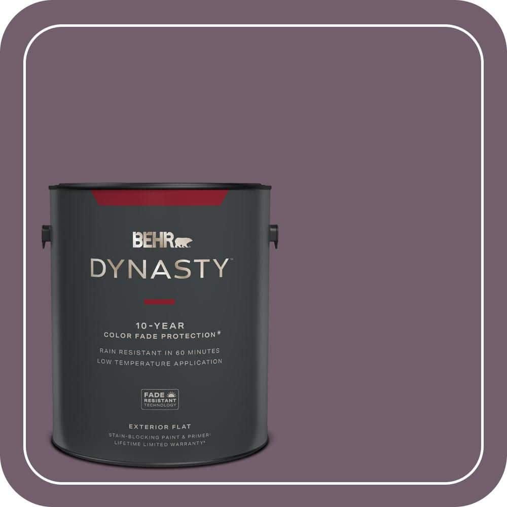 BEHR DYNASTY 1 gal. #MQ1-38 Smoked Mulberry Flat Exterior Stain-Blocking Paint & Primer