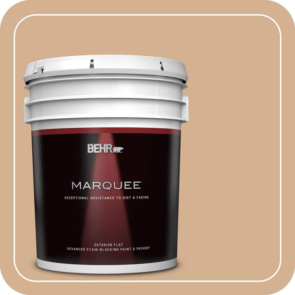 BEHR MARQUEE 5 gal. #MQ2-04 Butterscotch Amber Flat Exterior Paint & Primer