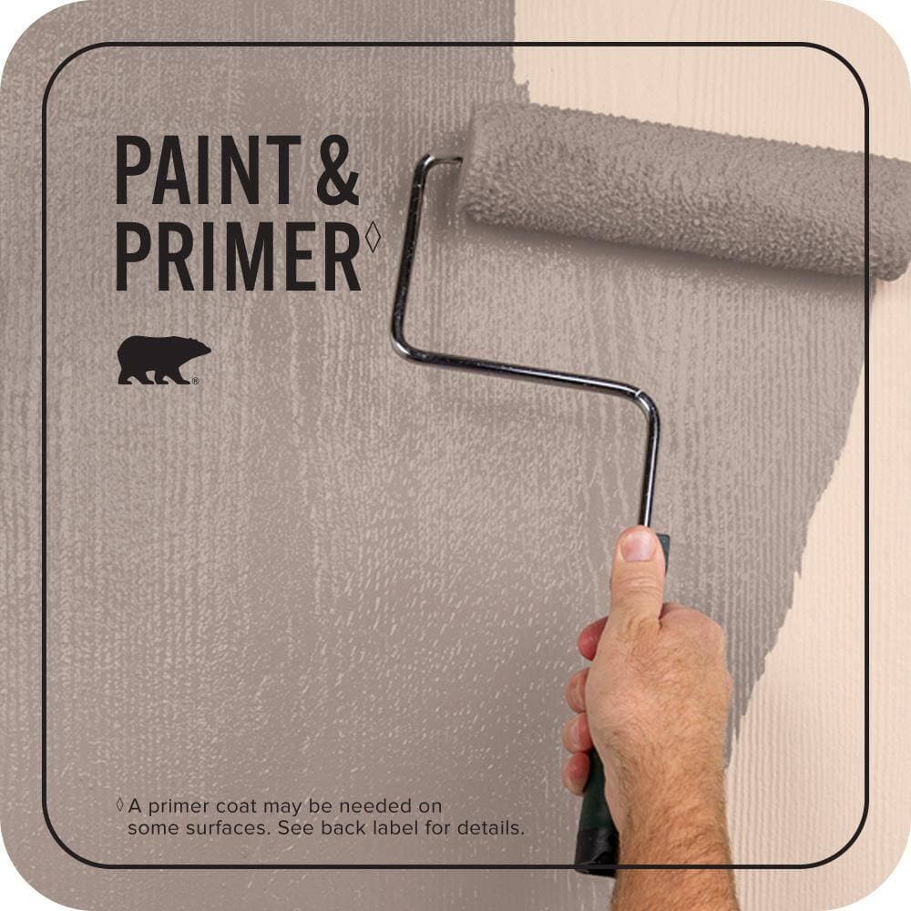 BEHR PREMIUM PLUS 1 gal. #N170-4 Coffee with Cream Semi-Gloss Enamel Exterior Paint & Primer (3)