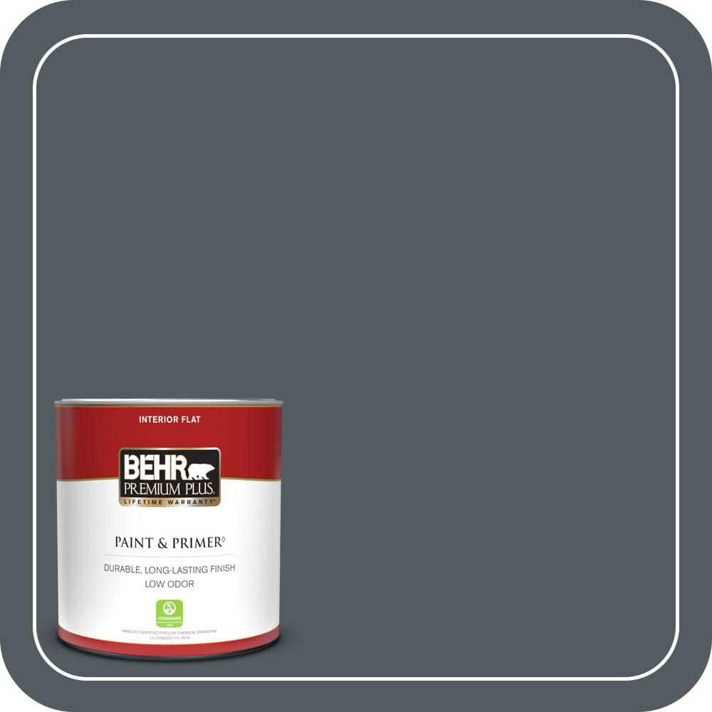 BEHR PREMIUM PLUS 1 qt. #PPU25-21 City Rain Flat Low Odor Interior Paint & Primer
