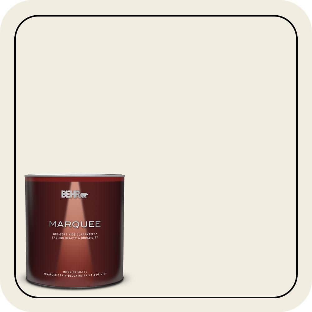 BEHR MARQUEE 1 qt. Designer Collection #DC-012 White Stone Matte Interior Paint & Primer