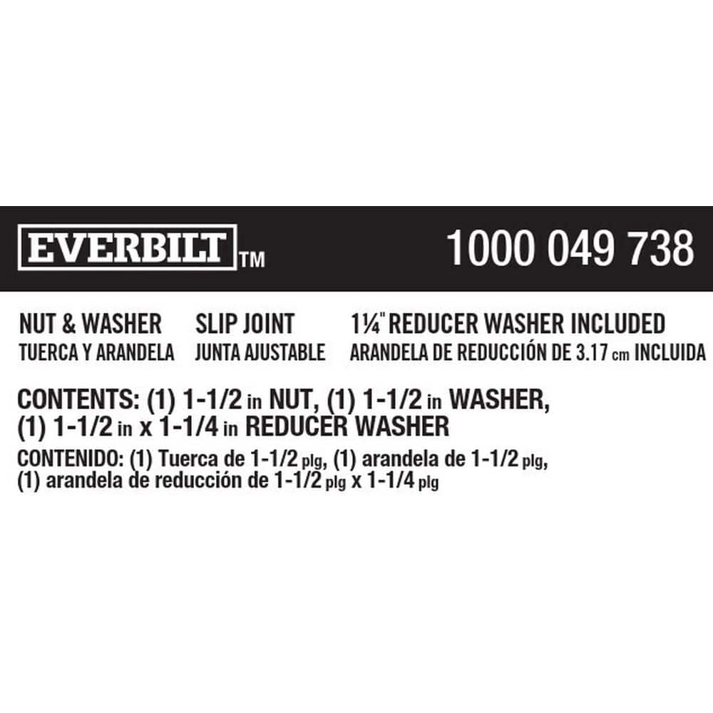 Everbilt 1-1/2 in. Plastic Trap SJ Nut/Washer Rubber (4)