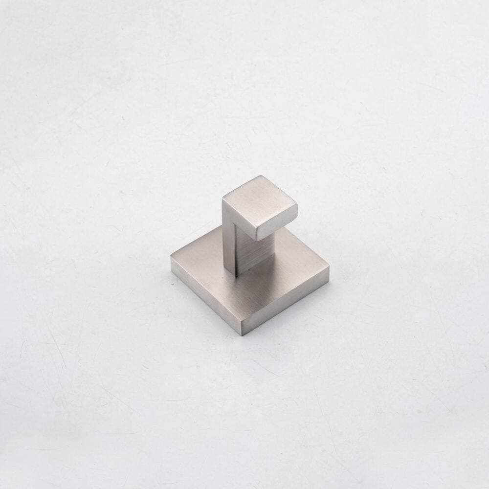 Satico 2-Pack J-Hook Wall-Mounted Stainless Steel Bathroom Robe/Towel Hook in Brushed Nickel for Bathroom Kitchen (2)