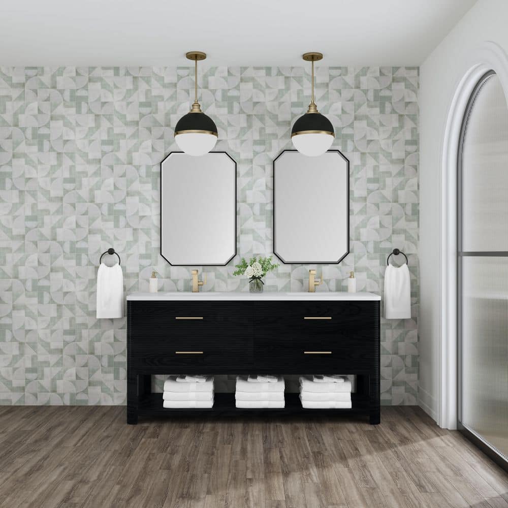 James Martin Vanities Lucian 71.75 in. W x 21.38 in. D x 34.88 in. H Bath Vanity Cabinet Without Top in Carbon Oak (1)