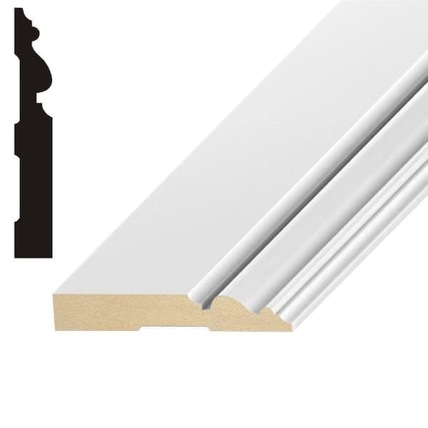 Builder's Choice OP260 9/16 in. x 3-7/16 in. MDF Base Moulding