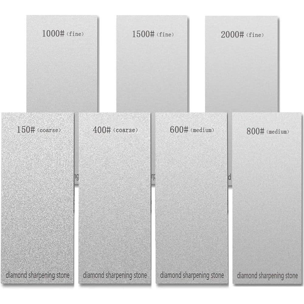Unbranded Diamond Sharpening Stone Set for Kitchen Knives Diamond Grit Honing Whetstone Sharpener 7-Piece Pack