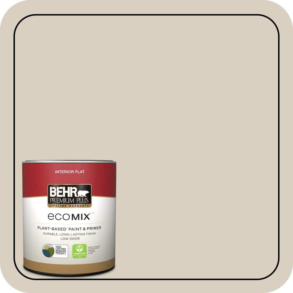BEHR PREMIUM PLUS Designer Collection #DC-011 Gray Envelope Flat EcoMix Plant-Based & Primer (1)