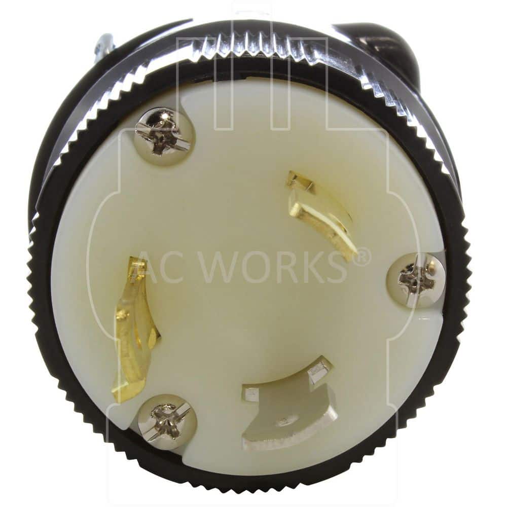 AC WORKS NEMA L7-30P 30A 277V 3-Prong Locking Male Plug in Black with UL, C-UL Approval (3)