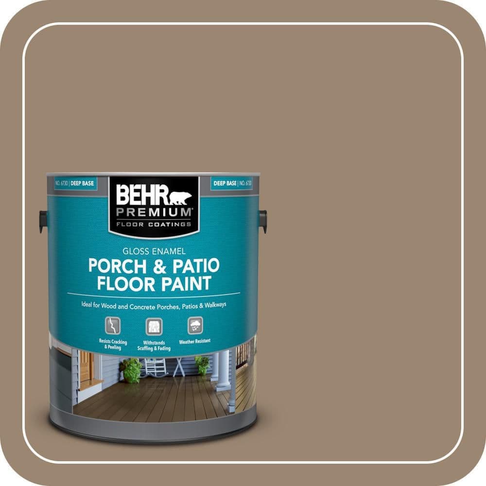 BEHR PREMIUM 1 gal. #SC-153 Taupe Gloss Enamel Interior/Exterior Porch and Patio Floor Paint
