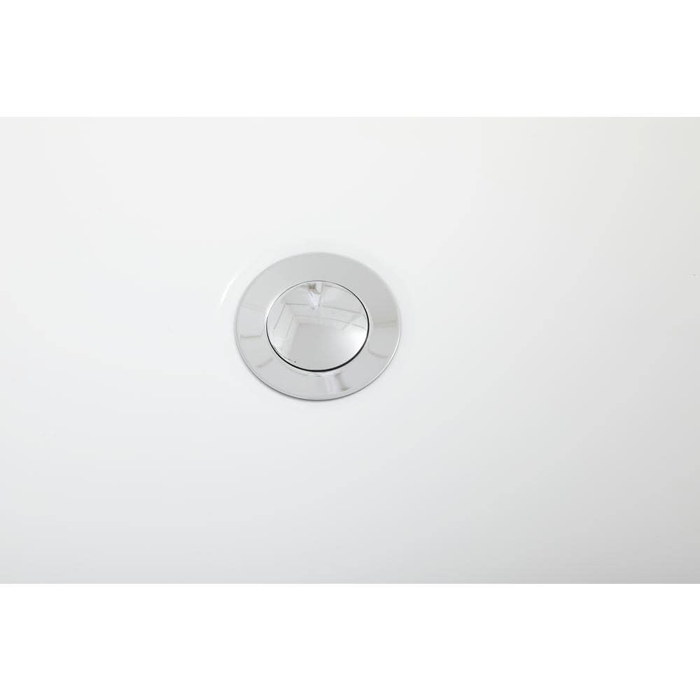 Unbranded Timeless Home L 28 in. W 22 in. H Oval Acrylic Flat-Bottom Non-Whirlpool Bathtub (3)