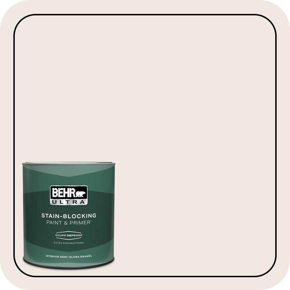 BEHR ULTRA 1 qt. #PWN-69 Fine Linen Extra Durable Semi-Gloss Enamel Interior Paint & Primer
