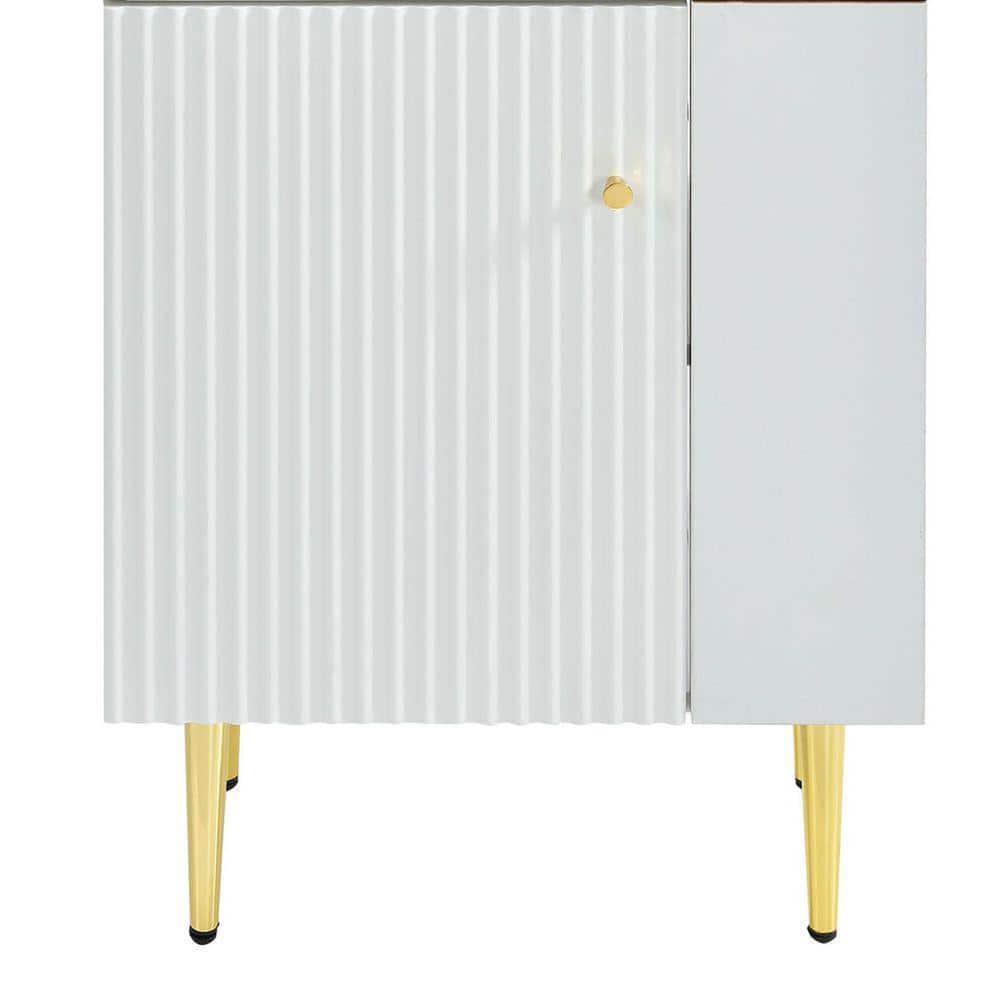 Timussi 20.8 in. Bath Vanity Cabinet Without Top in White Unassembled