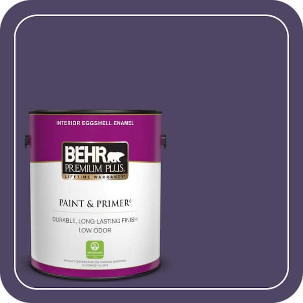 BEHR PREMIUM PLUS 1 gal. #S-H-650 Berry Charm Eggshell Enamel Low Odor Interior Paint & Primer (2)