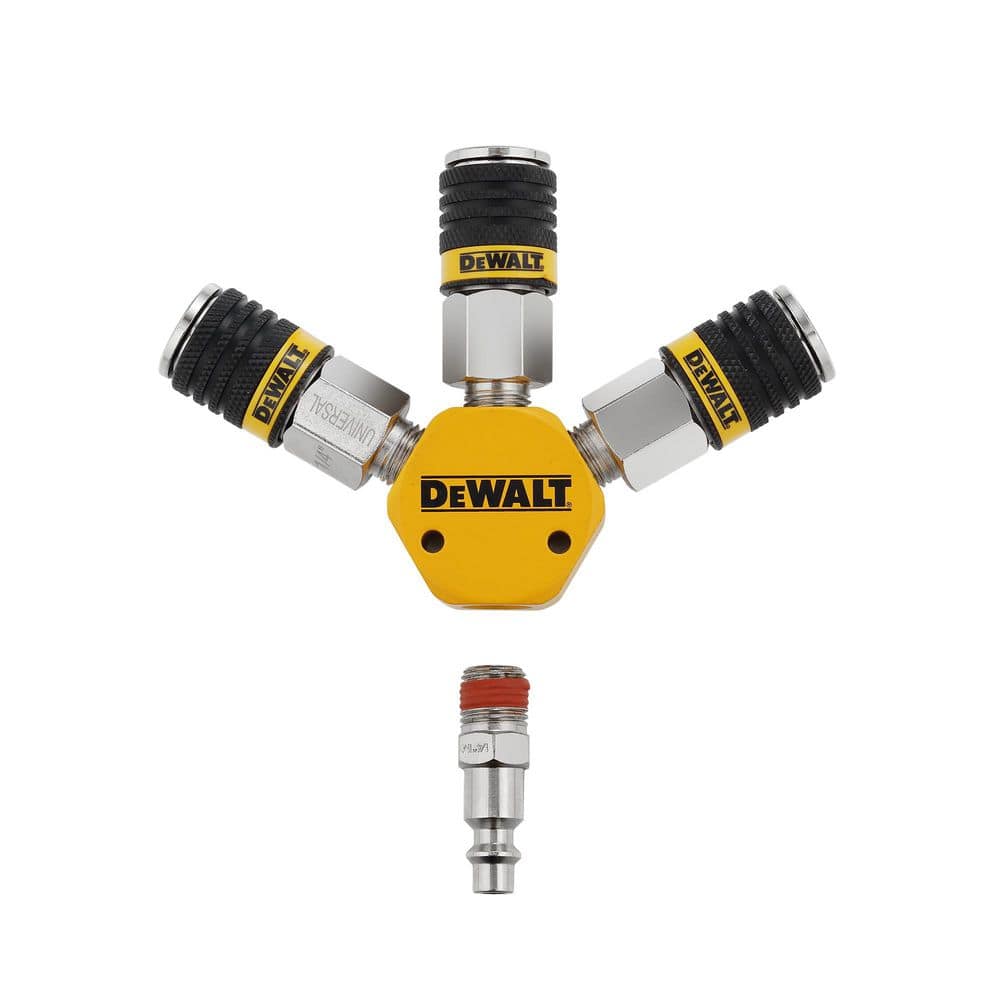 DEWALT 3-Way Manifold w/ Plug and 3 Pieces Coupler (3)