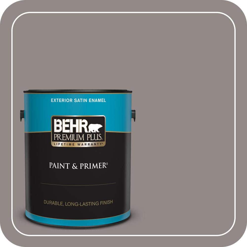 BEHR PREMIUM PLUS 1 gal. #PPU17-16 Polished Stone Satin Enamel Exterior Paint & Primer