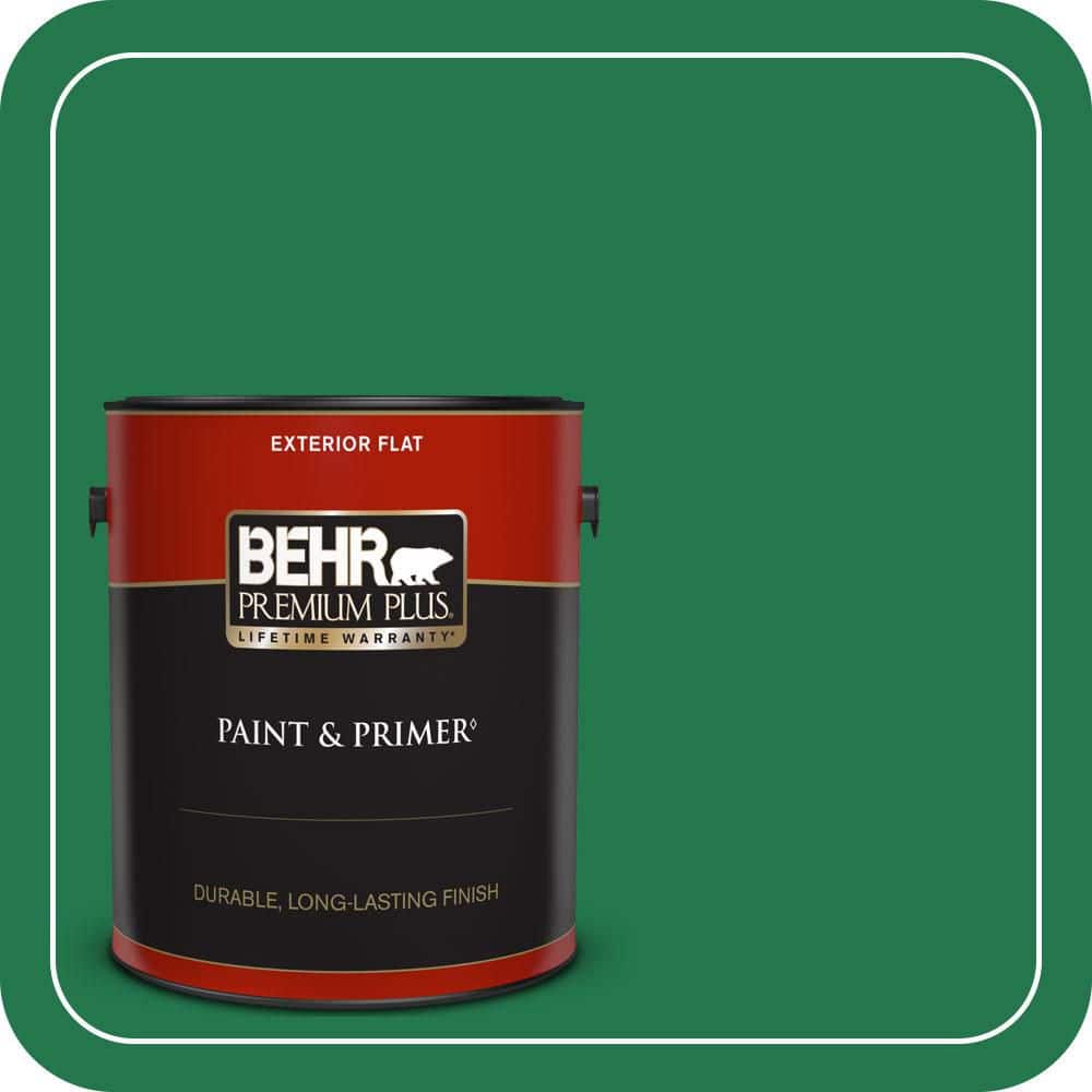 BEHR PREMIUM PLUS 1 gal. #460B-7 Pine Grove Flat Exterior Paint & Primer