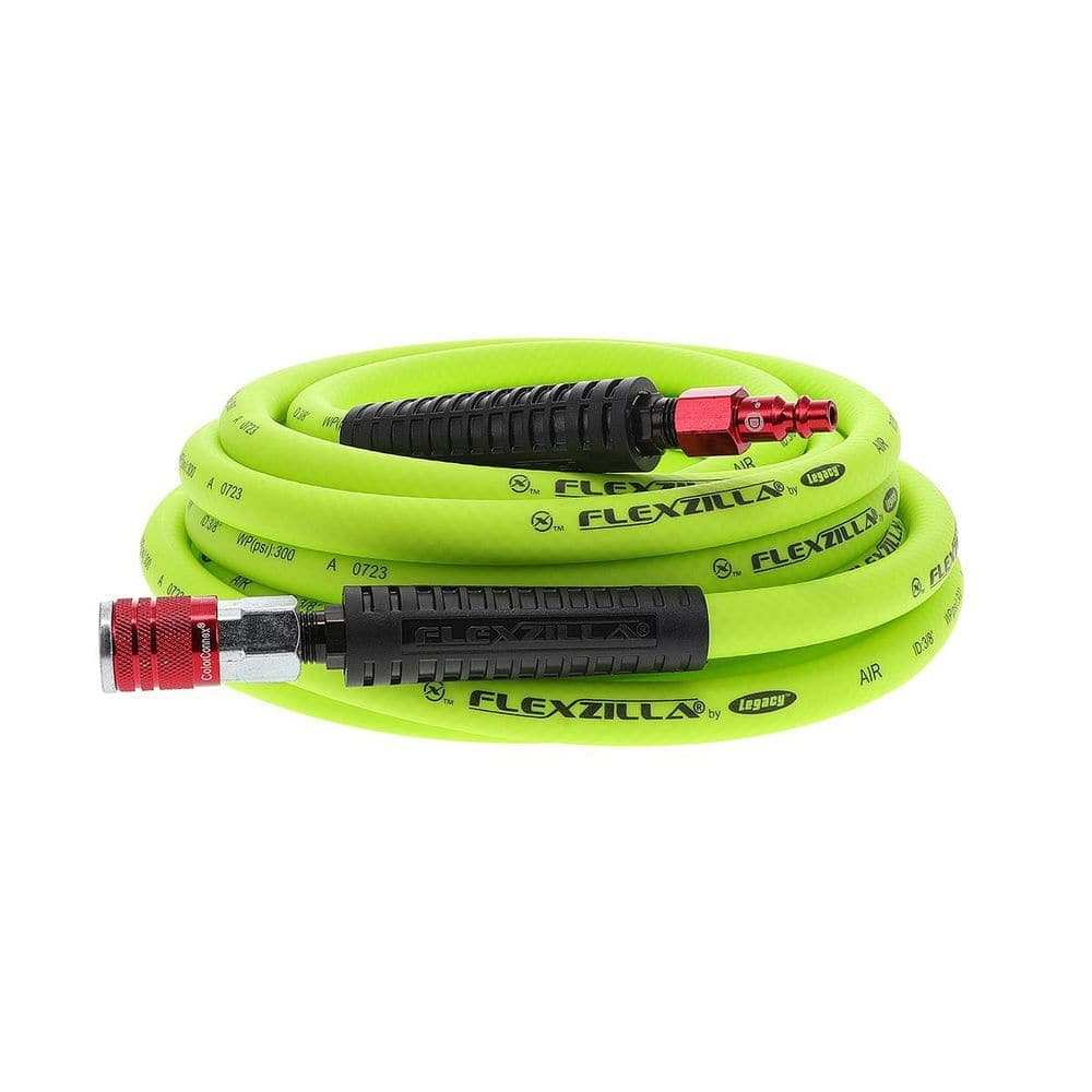 Flexzilla 3/8 in. x 25 ft. Air Hose with Red Type D Coupler and Plug