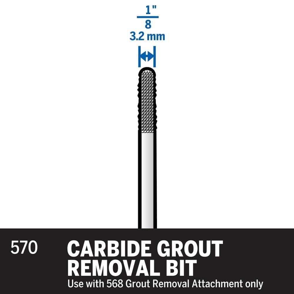 Dremel 1/8 in. Rotary Tool Carbide Grout Removal Accessory (3)