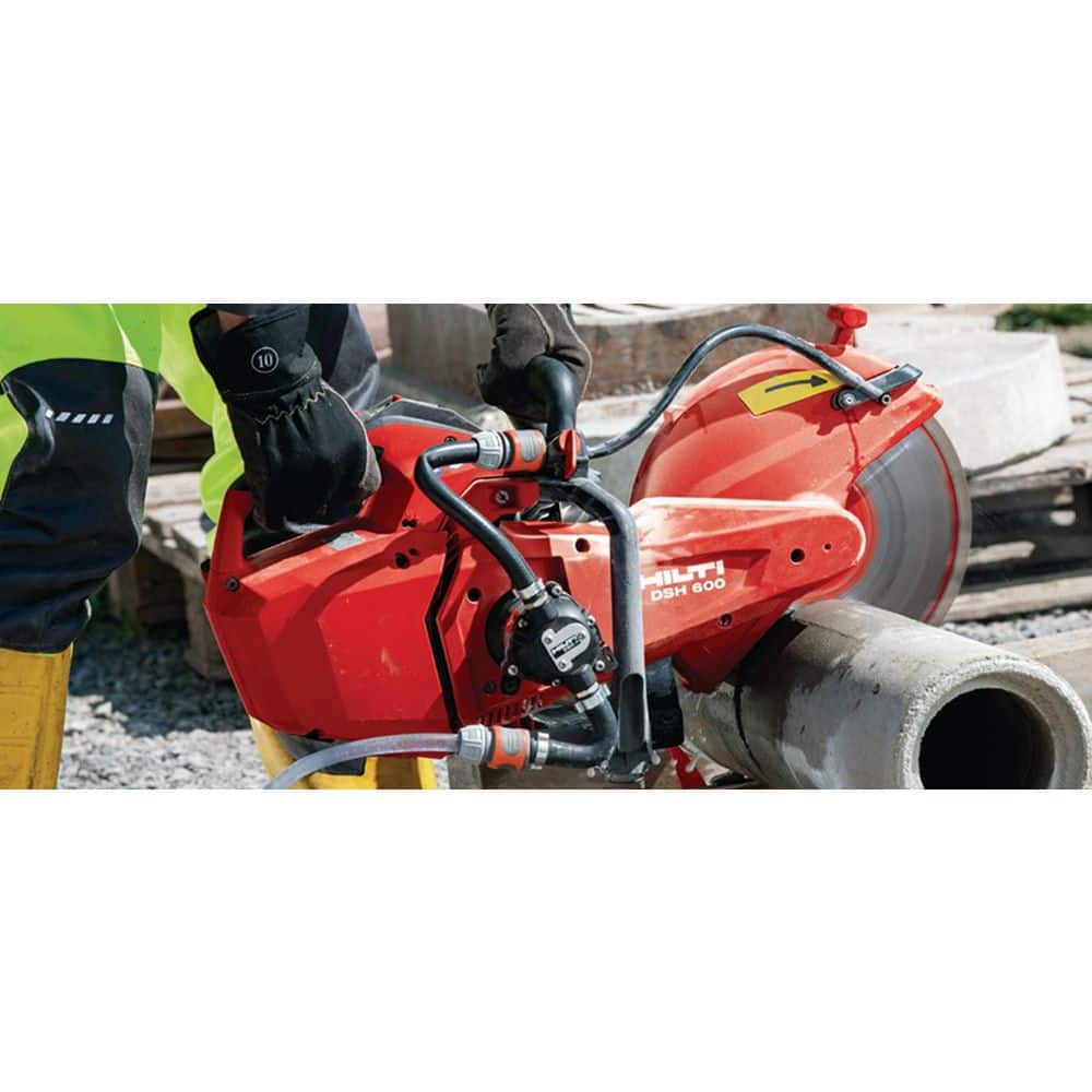 Hilti DSH 600X 32 in. x 12.8 in. Pull Start Hand-Held Concrete Gas Saw with 12 in. SPX Metal Cutting Diamond Blade (3)