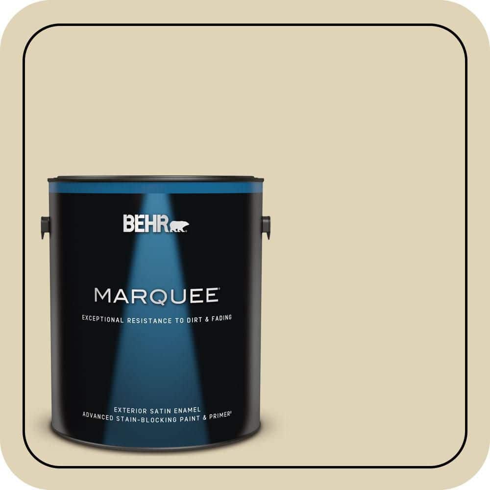 BEHR MARQUEE 1 gal. #MQ3-16 Limescent Satin Enamel Exterior Paint & Primer