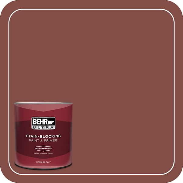 BEHR PREMIUM PLUS #ECC-36-3 Red Bluff Enamel Interior Stain-Blocking Paint and Primer (4)