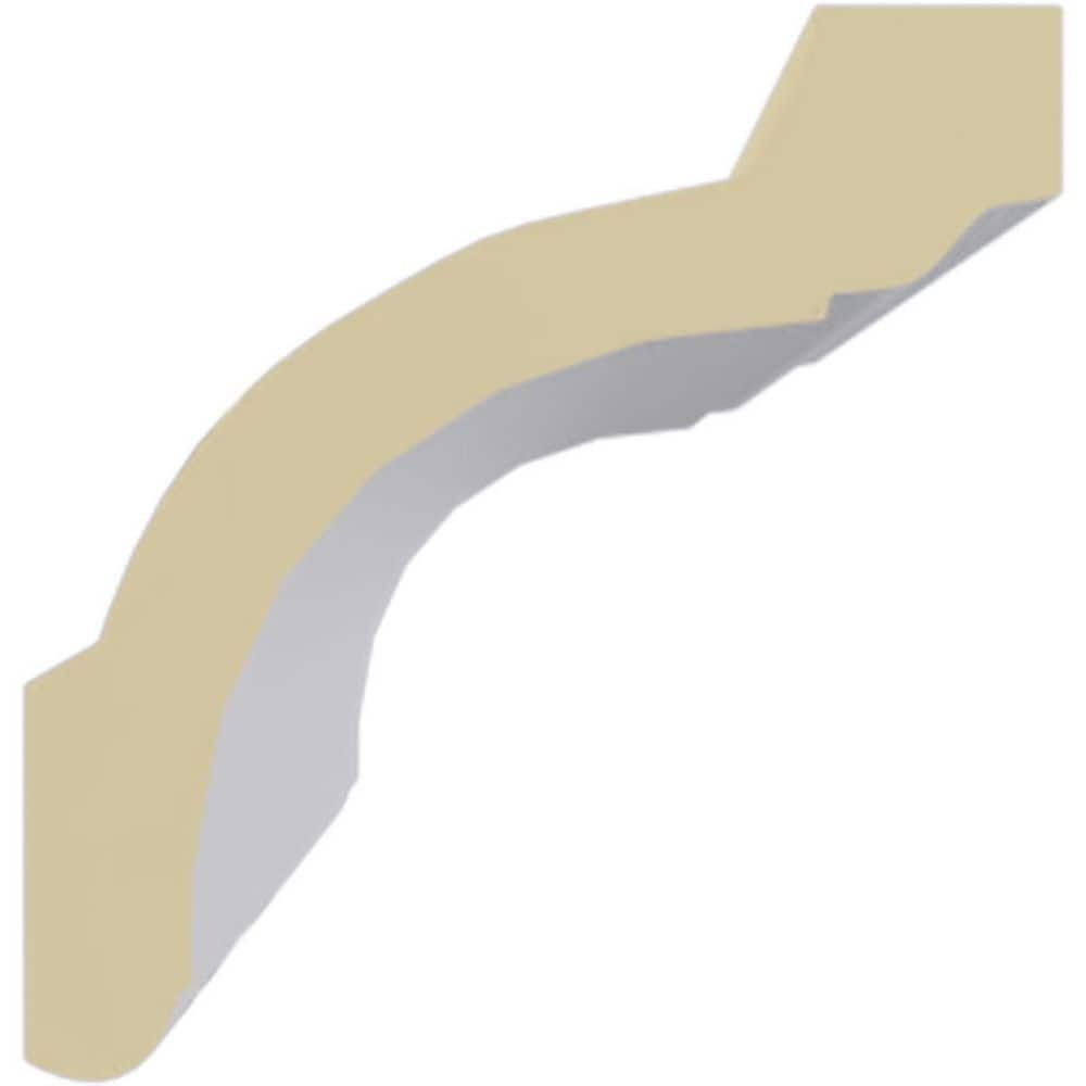 Ekena Millwork 3-1/ in. x 3-3/8 in. x 4-7/8 in. x 94-1/2 in. Holmdel Traditional Smooth Polyurethane Crown Moulding (12-Pack) (3)