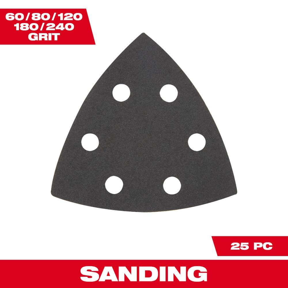 Milwaukee 3-1/2 in. Sandpaper Oscillating Sanding Accessories Kit (25-Piece) (1)