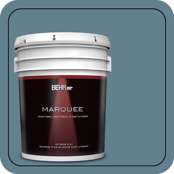 BEHR MARQUEE 5 gal. #S470-5 Blueprint Flat Exterior Paint & Primer (2)