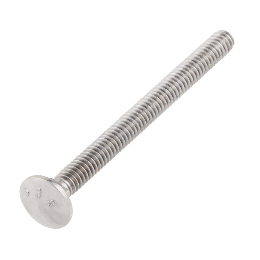 DECKMATE Marine Grade Stainless Steel 1/4-20 X 3 in. Carriage Bolt (3)