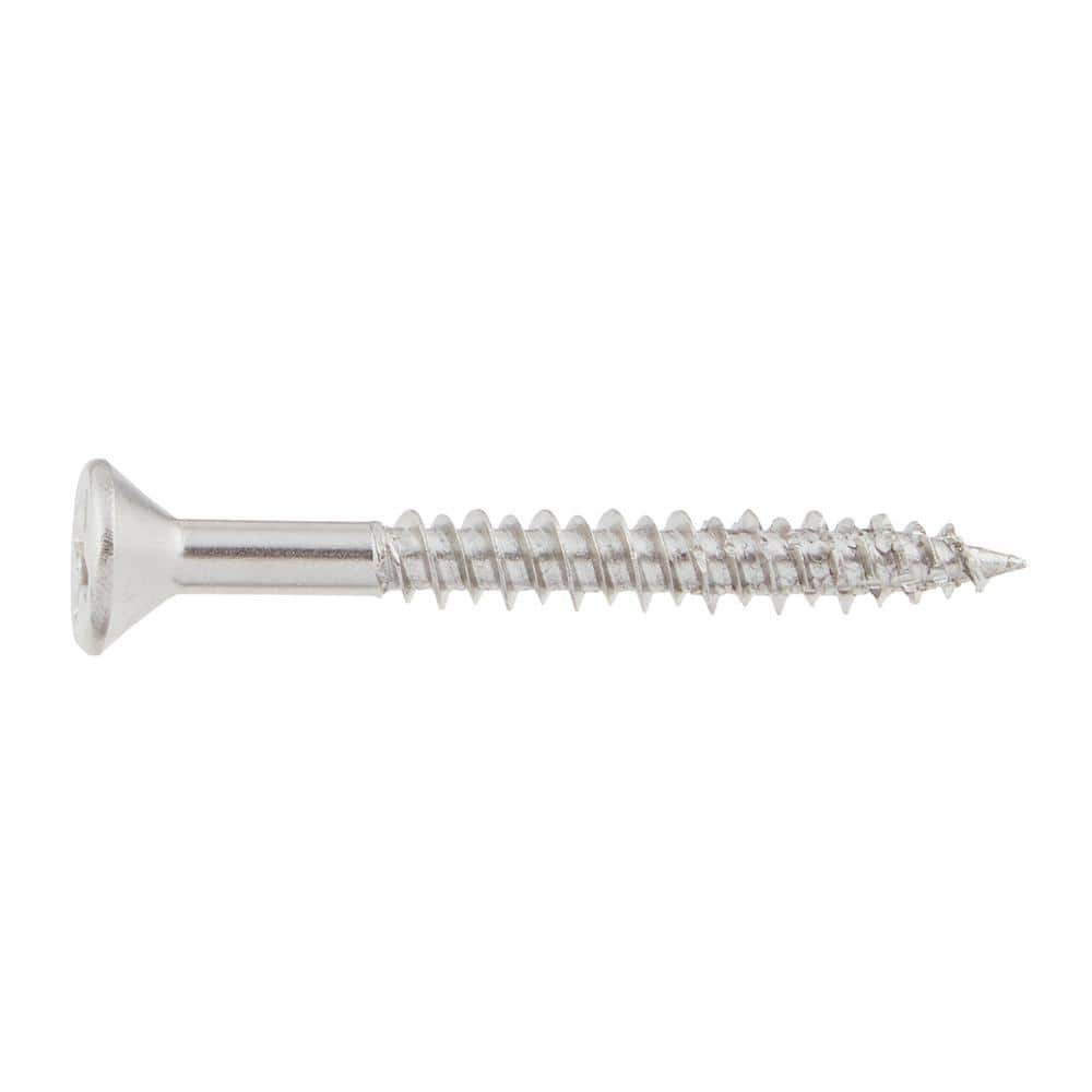 DECKMATE Marine Grade Stainless Steel #8 X 1-1/2 in. Flat Head Phillips Screw (25 Pieces) (4)