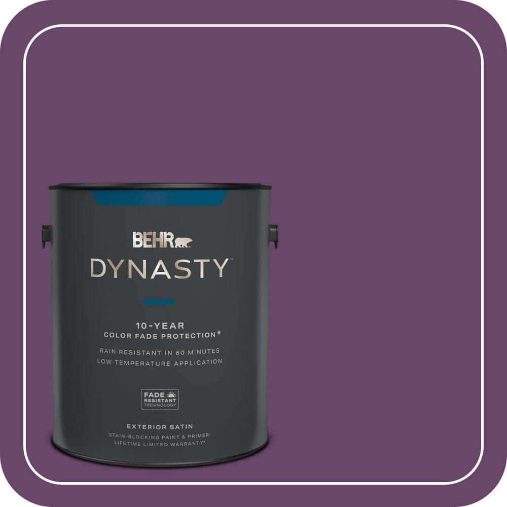 BEHR DYNASTY 1 gal. #P100-7 Sultana Satin Enamel Exterior Stain-Blocking Paint & Primer